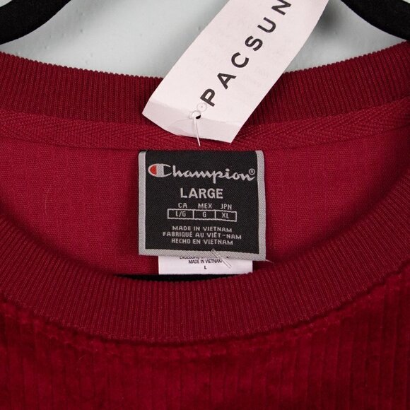 Champion burgundy corduroy crewneck sweatshirt-L - Picture 4 of 5